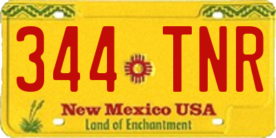 NM license plate 344TNR