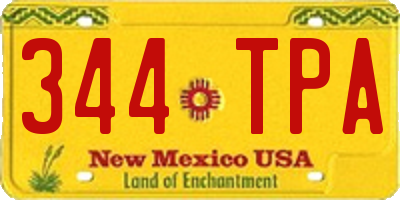 NM license plate 344TPA