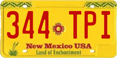 NM license plate 344TPI