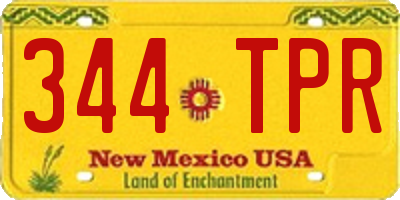 NM license plate 344TPR
