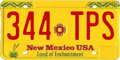 NM license plate 344TPS