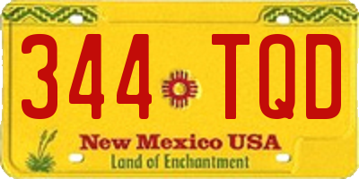 NM license plate 344TQD