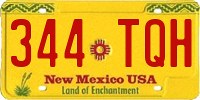 NM license plate 344TQH
