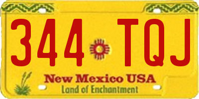 NM license plate 344TQJ