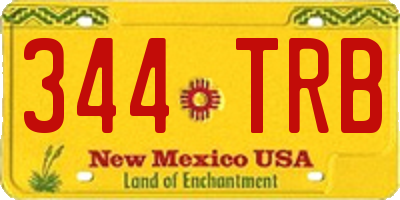 NM license plate 344TRB