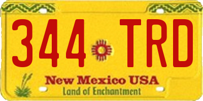 NM license plate 344TRD