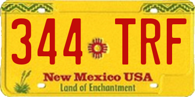 NM license plate 344TRF