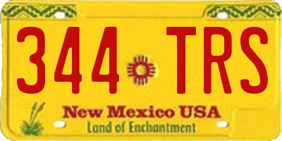NM license plate 344TRS