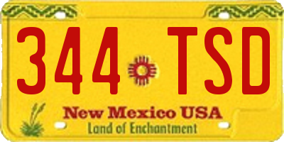 NM license plate 344TSD
