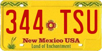 NM license plate 344TSU