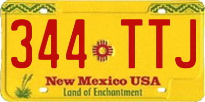 NM license plate 344TTJ