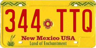 NM license plate 344TTQ