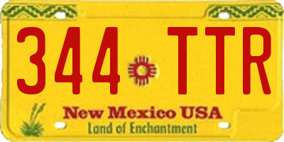 NM license plate 344TTR