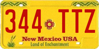 NM license plate 344TTZ