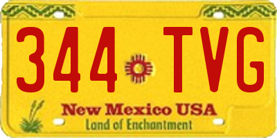 NM license plate 344TVG