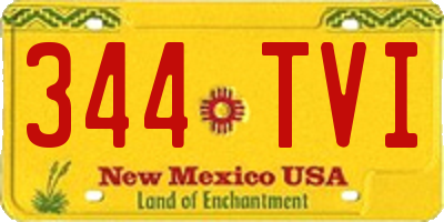 NM license plate 344TVI