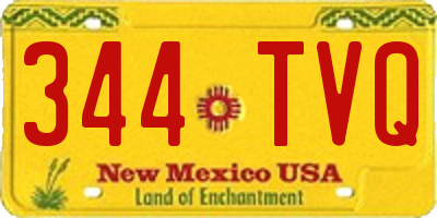 NM license plate 344TVQ