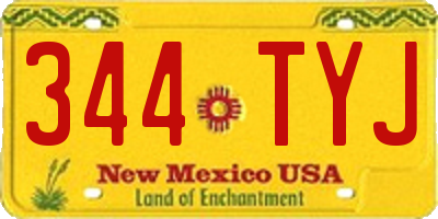 NM license plate 344TYJ