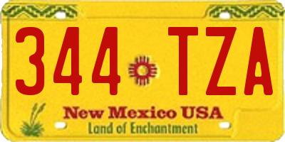 NM license plate 344TZA