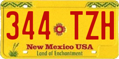 NM license plate 344TZH