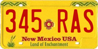 NM license plate 345RAS