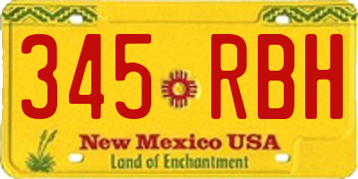 NM license plate 345RBH