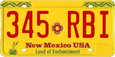 NM license plate 345RBI