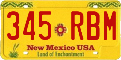 NM license plate 345RBM