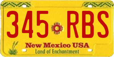 NM license plate 345RBS