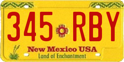NM license plate 345RBY