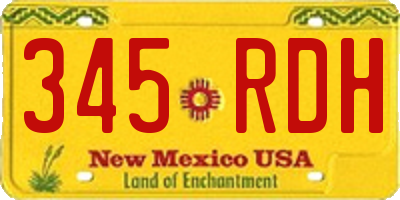 NM license plate 345RDH