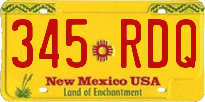 NM license plate 345RDQ