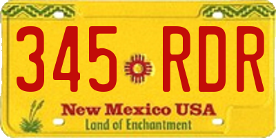 NM license plate 345RDR