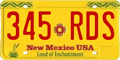 NM license plate 345RDS
