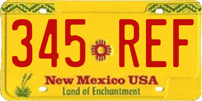 NM license plate 345REF