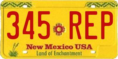 NM license plate 345REP