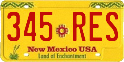 NM license plate 345RES