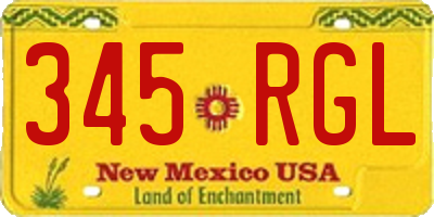 NM license plate 345RGL