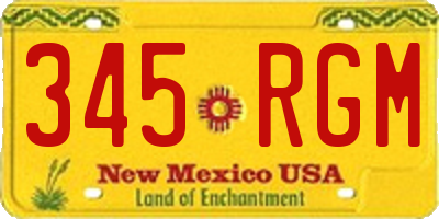 NM license plate 345RGM