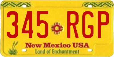 NM license plate 345RGP