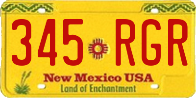 NM license plate 345RGR