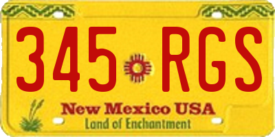 NM license plate 345RGS