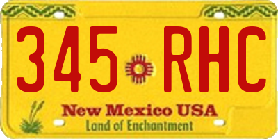 NM license plate 345RHC