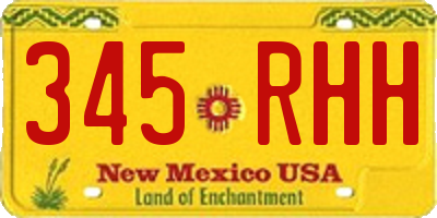 NM license plate 345RHH