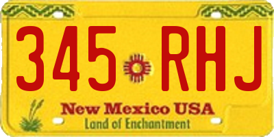 NM license plate 345RHJ