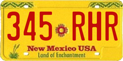 NM license plate 345RHR