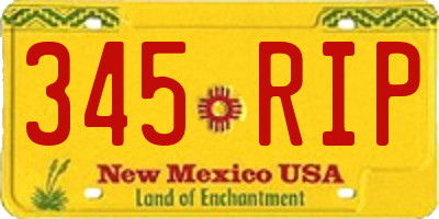 NM license plate 345RIP