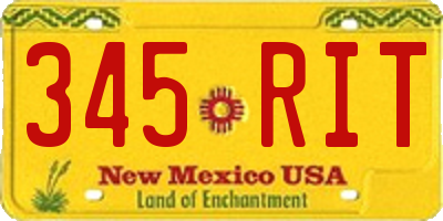 NM license plate 345RIT