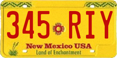 NM license plate 345RIY