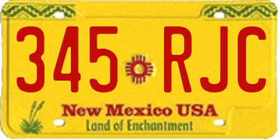 NM license plate 345RJC